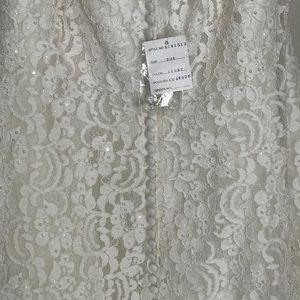 Oleg Cassini Dresses - Plus Size Tea Length Wedding Dress Oleg Cassini Dresses - Plus Size Tea Length Wedding Dress
